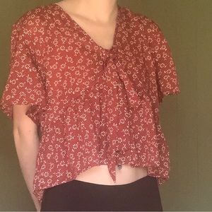 Red Flowery Blouse